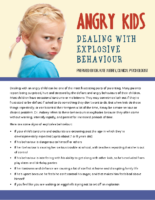 Explosive Behaviour in Children
