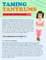 Taming Tantrums